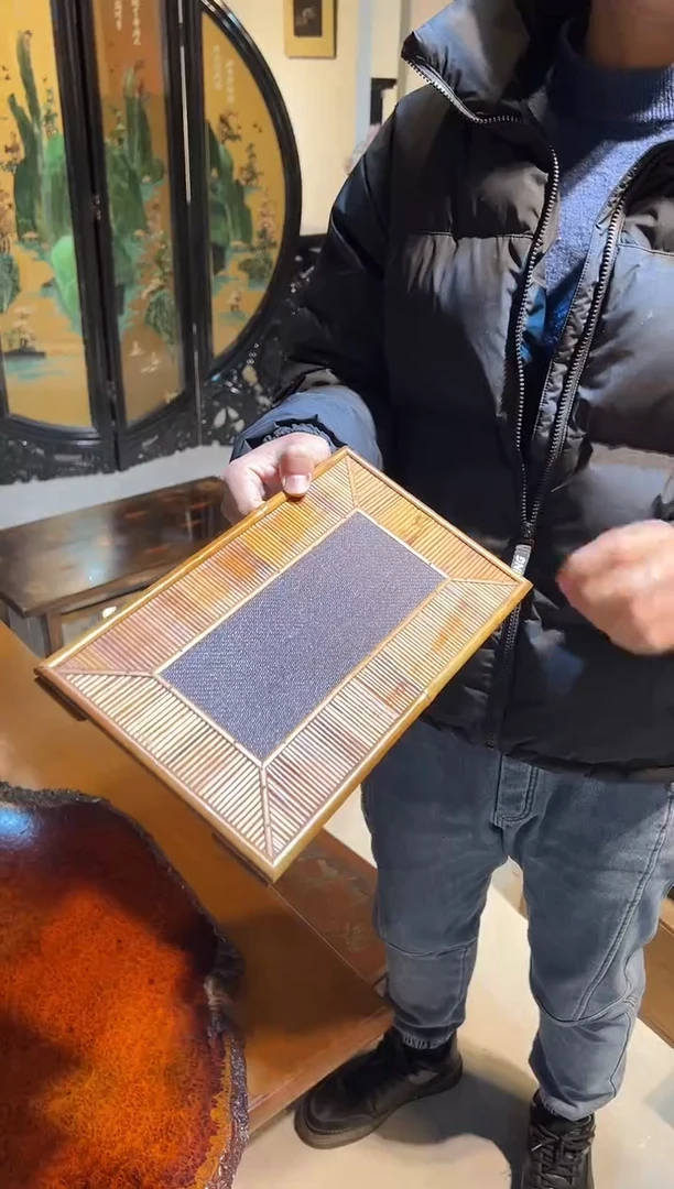 凤眼竹 茶盘 大漆漆器大漆漆器