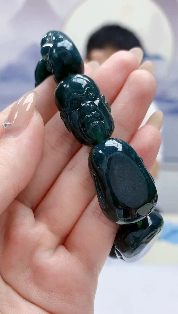 定制翡翠未镶嵌5158jw-毛货手串83