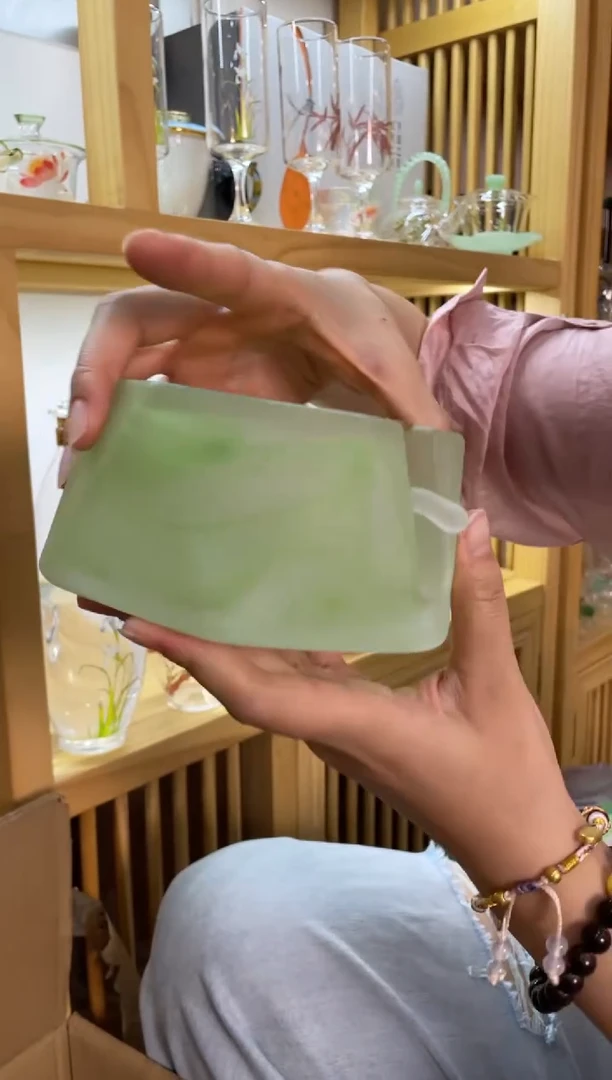 琉璃温茶器绿色磨砂