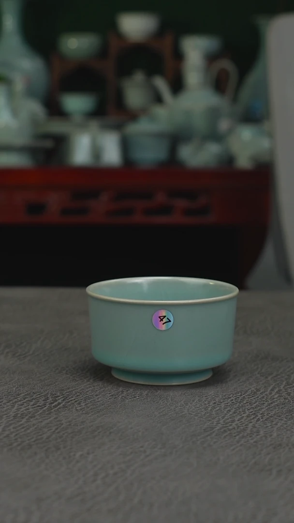 天蓝釉   唇口杯   福利  简包-二