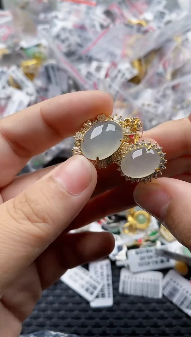 翡翠戒指银S925镶嵌9999---5