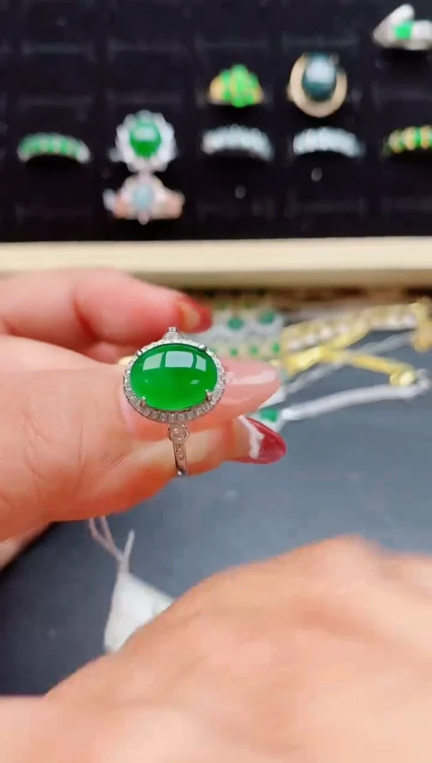 【闪购商品】翡翠戒指银S925镶嵌1321321