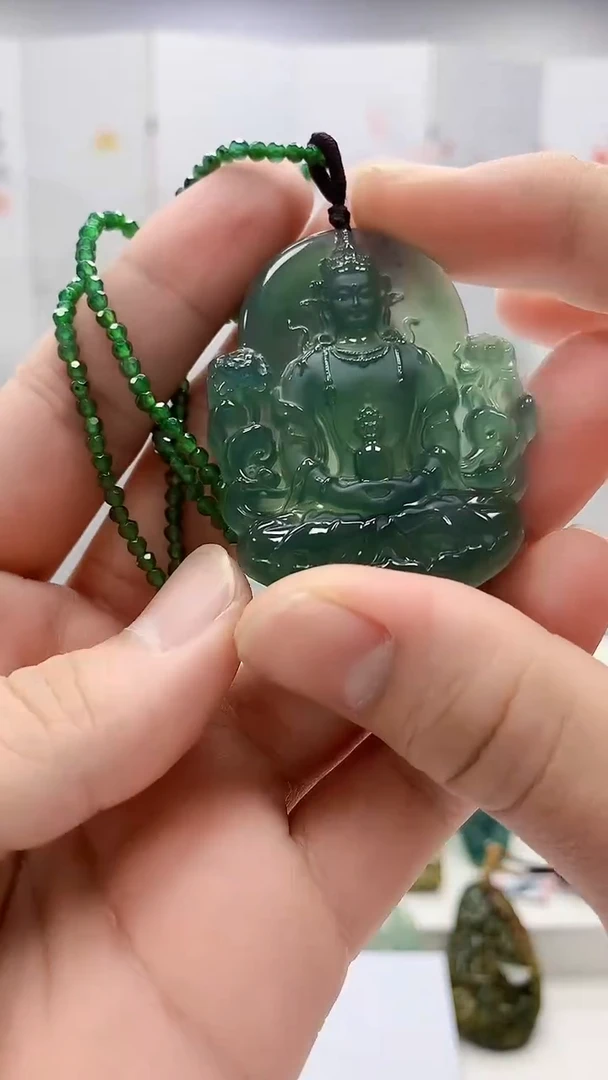 定制翡翠未镶嵌5158bb-毛货挂件43赠珠链