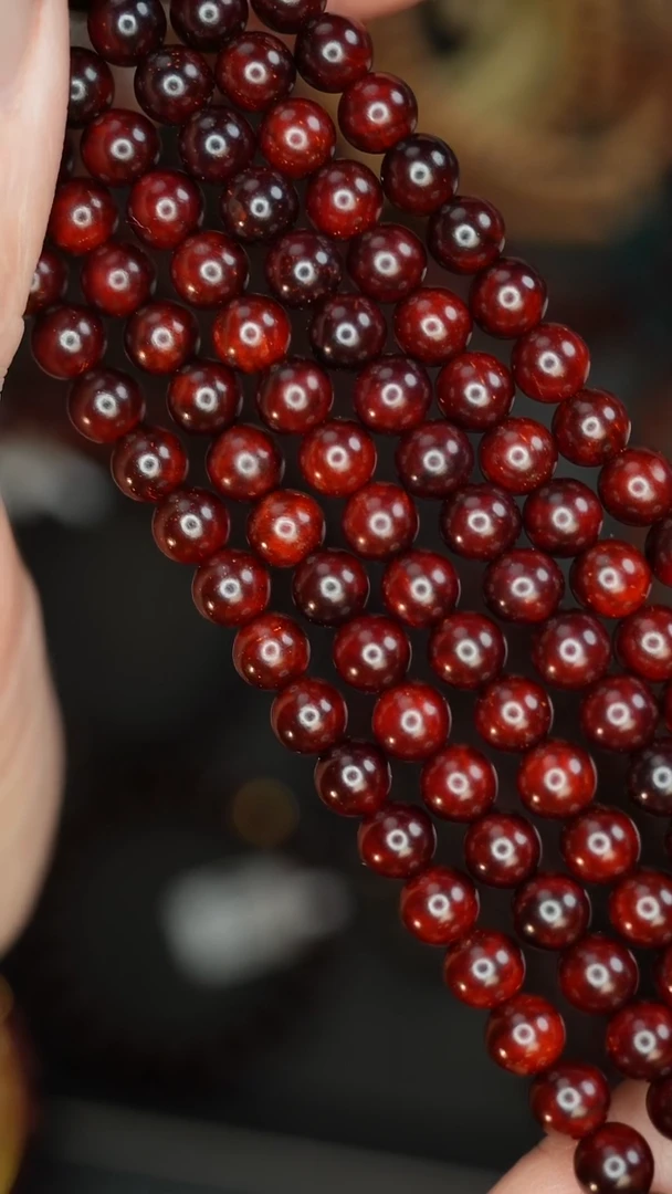 手串/手链小叶紫檀小叶紫檀鱼鳞金星6*108颗