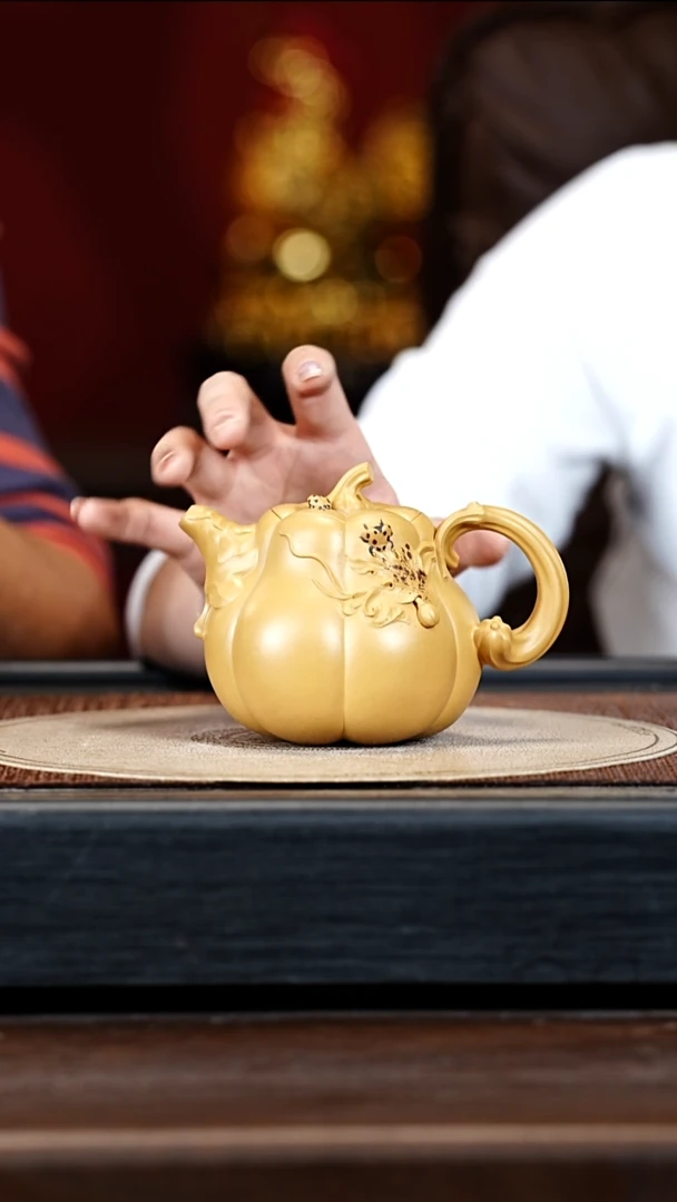 宜兴紫砂CYL 黄金朱泥 南瓜42