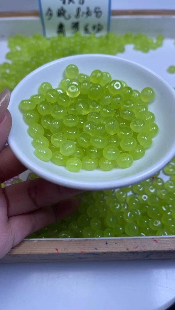 未镶嵌散珠玛瑙/玉髓A1807 青提葡萄算盘5*8mm20个6.8元