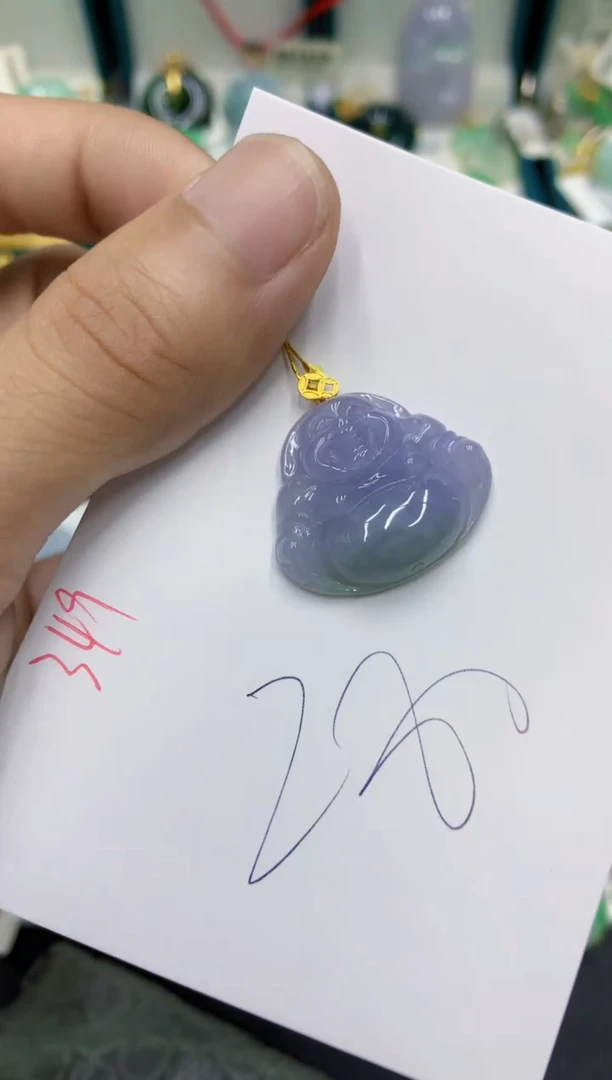 翡翠挂件18K金镶嵌11111111111