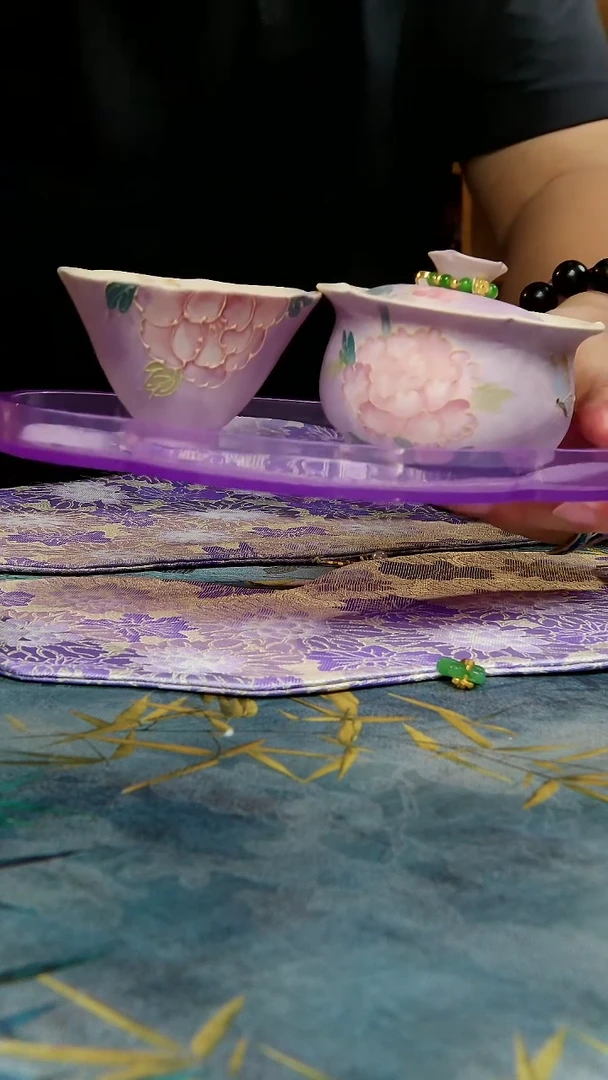 亘古茶具福利分享@盖碗杯加壶承三件套