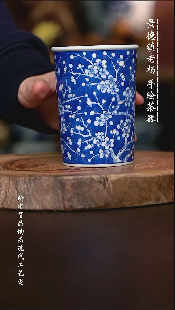 微瑕手绘高温现代瓷 气  冰梅恐龙300C