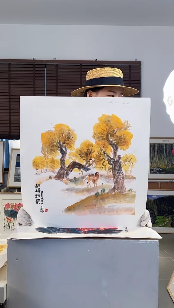 版画耿玉琨限量作品亲签盖章版画S