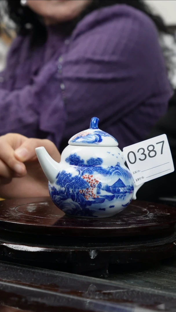 【闪购商品】其他青花山水葫芦壶387