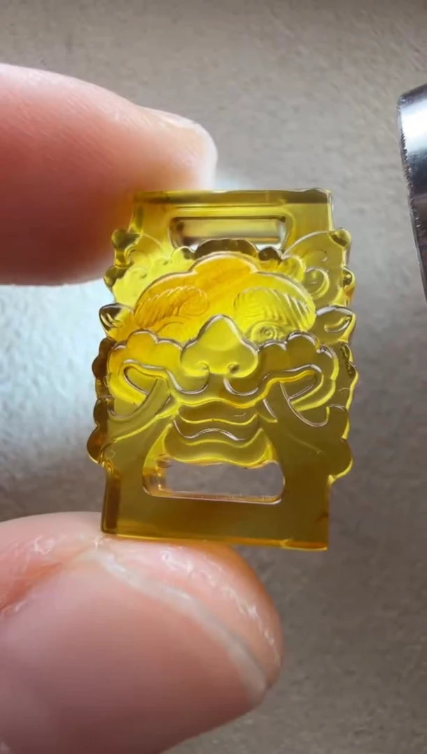 琥珀颈饰未镶嵌经书扣6
