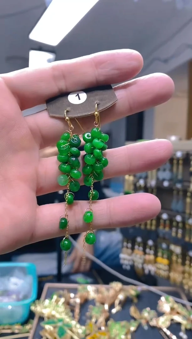 【闪购商品】翡翠耳饰合金137翡翠耳钩