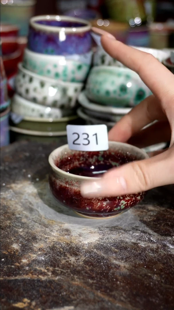 摆件精品窑变钧瓷茶器