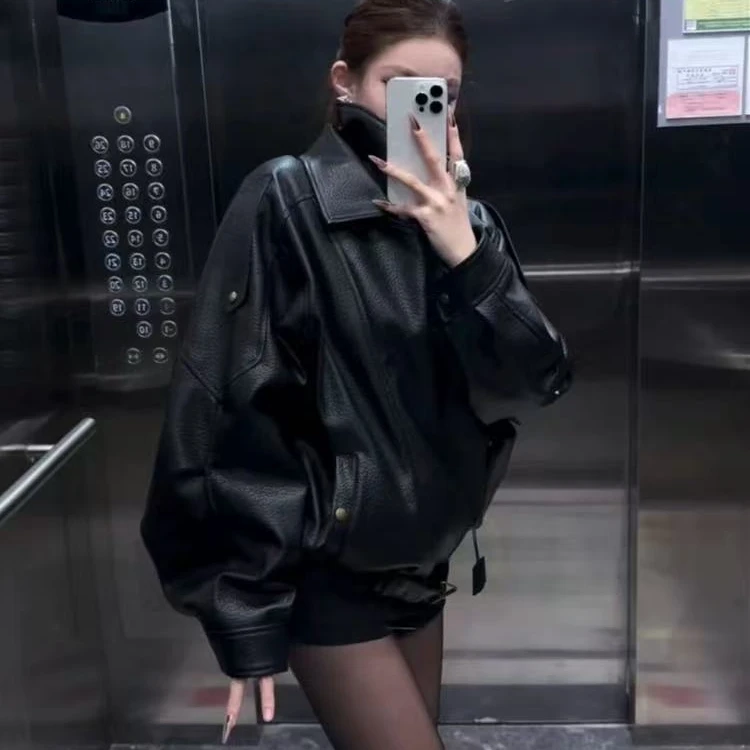 【祖尔美专属】保暖 时尚 新款 皮衣 女装23156