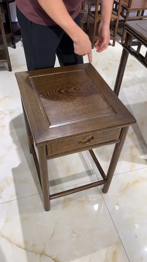 鸡翅木类成套家具 鸡翅木抽几尺寸40*48*60高