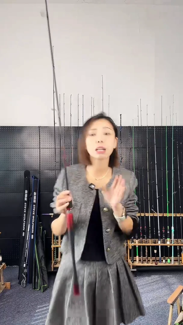 1.8m碳素天青两节红色直柄1.8米（瑕疵尾货竿，没有售后，介意勿拍）