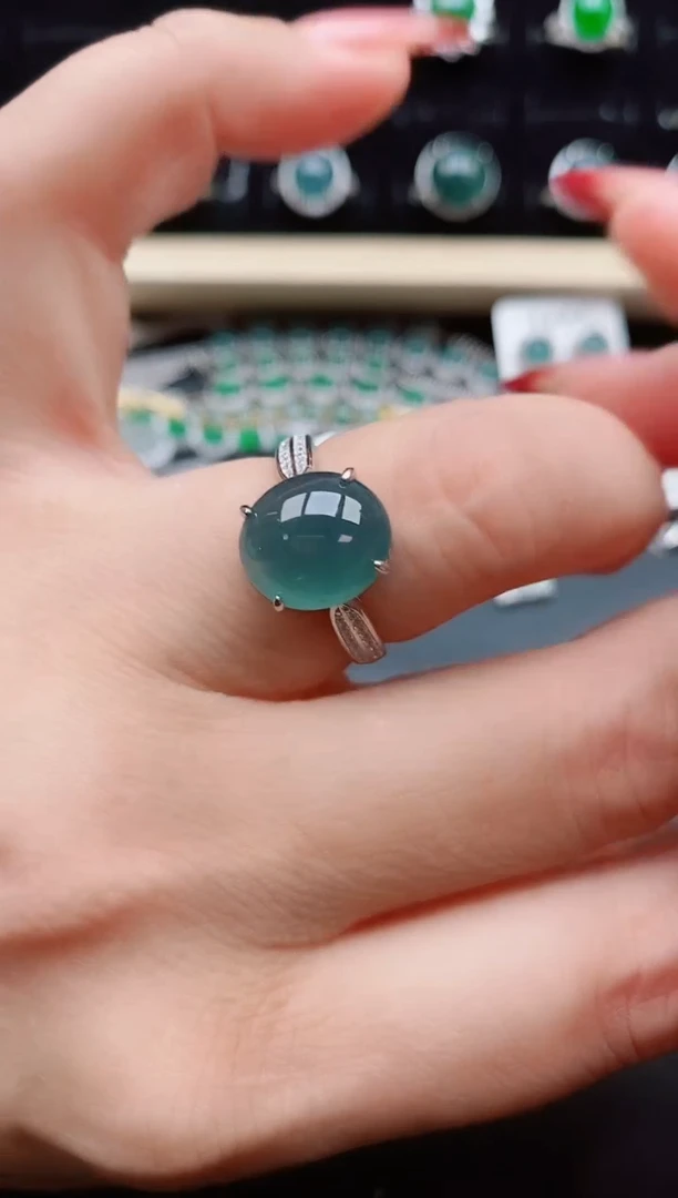 【闪购商品】翡翠戒指银S925镶嵌321321