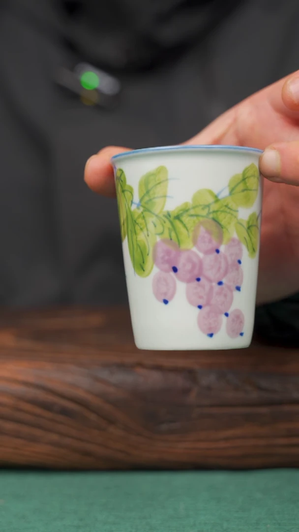 【闪购商品】瓷片10寻一缕瓷香杯釉下手工手绘瓷器