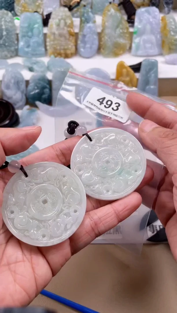 【闪购商品】翡翠颈饰未镶嵌缅甸A货翡翠多样性发一五鼠运财493
