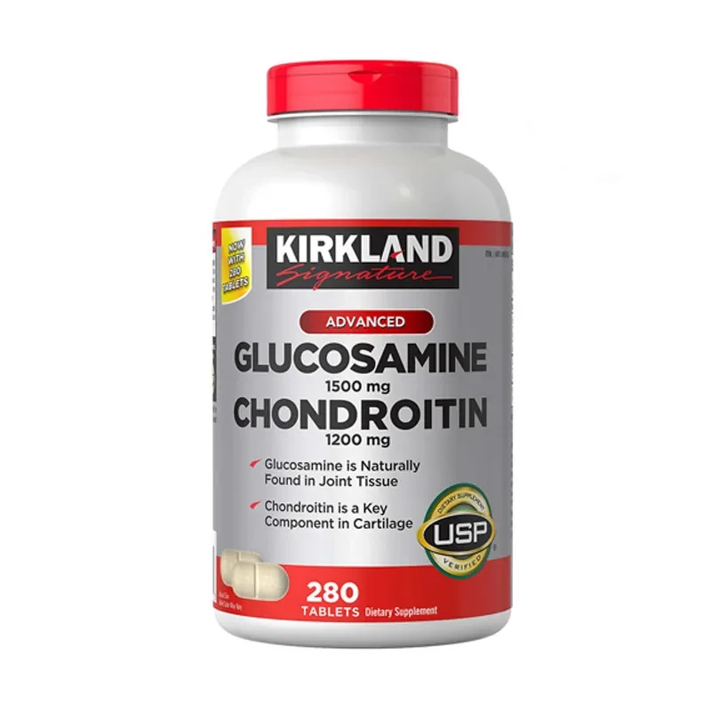 美国原装正品Kirkland 葡萄糖胺1500毫克+软骨素1200毫克, 280粒