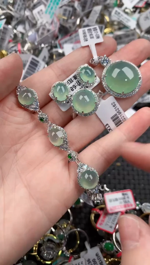 银S925镶嵌戒指翡翠用****613            3