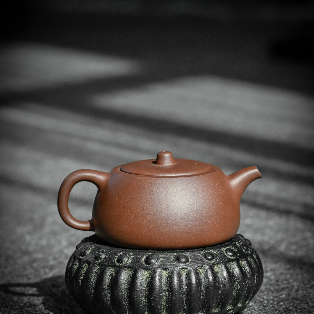 【底槽清·井栏】宜兴原矿紫砂底槽清精工手工制作井栏185cc