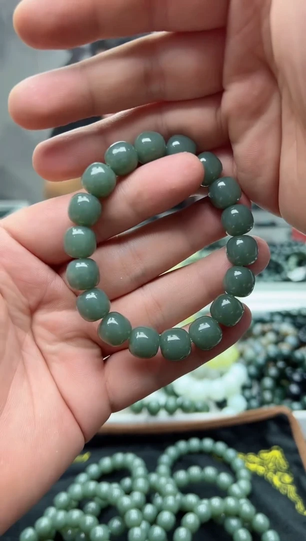 手串未镶嵌和田玉新疆且末蓝12货头
