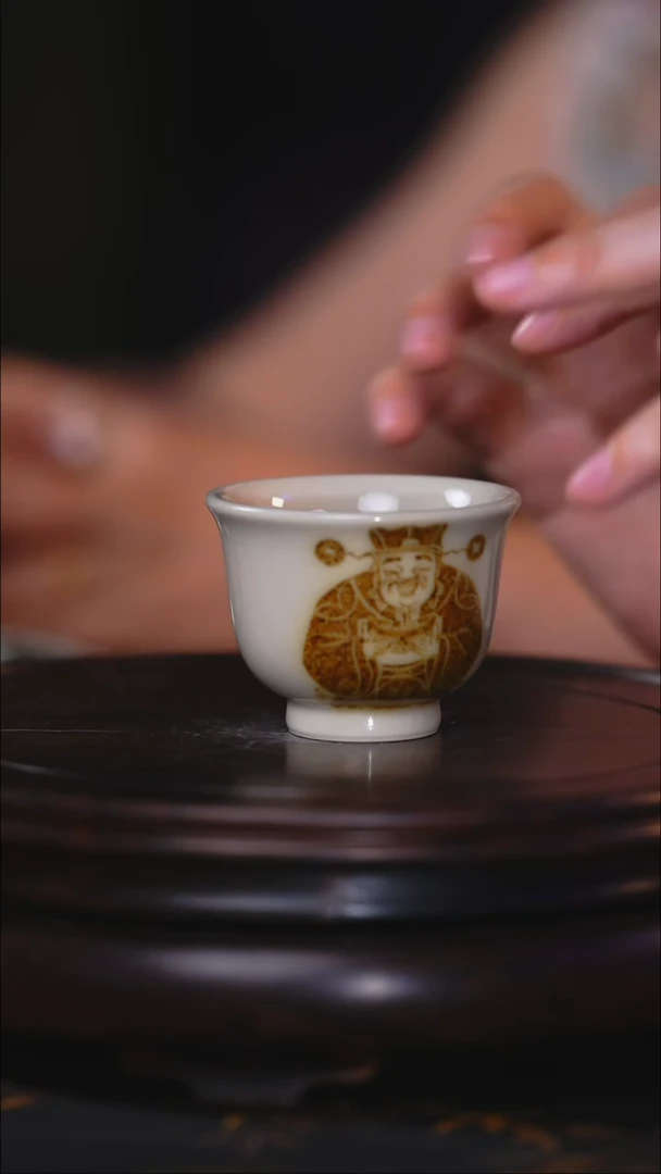 【见珊】专属立勤堂专属立勤堂釉里金小财神杯