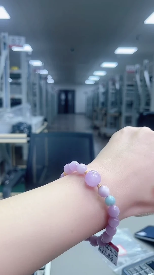 未镶嵌锂辉石手链紫锂辉手串