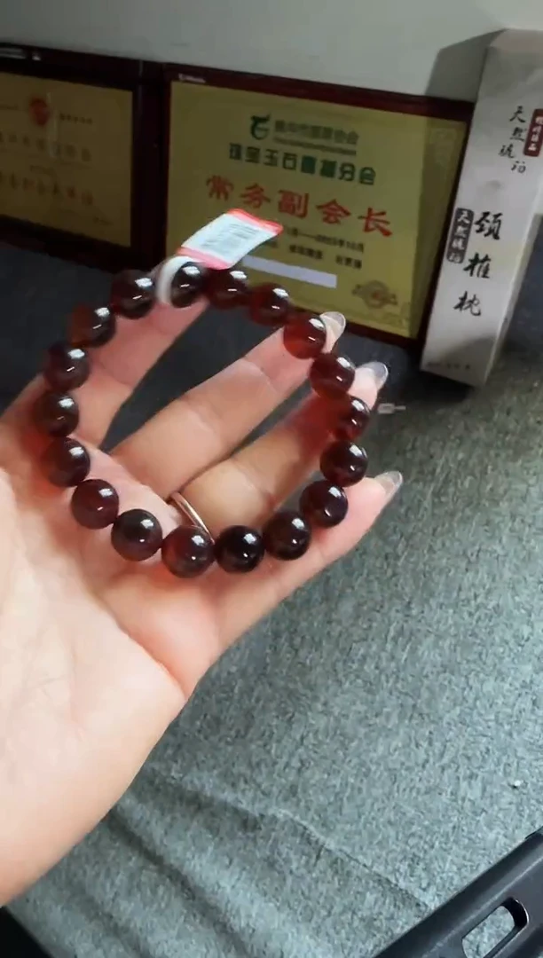 手串琥珀未镶嵌#7缅甸琥珀紫罗兰手串11mm