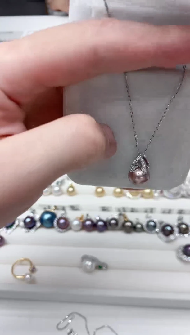 【闪购商品】淡水珍珠吊坠(不含链)银S925镶嵌吊坠