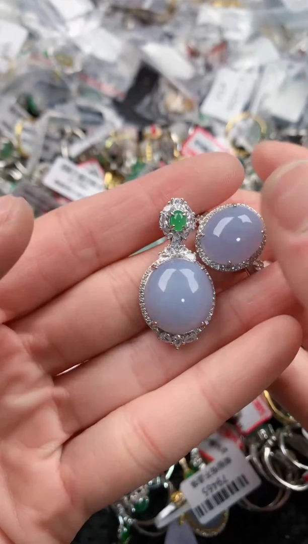 银S925镶嵌戒指翡翠1                          1