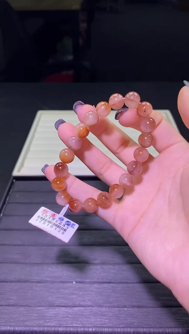 【闪购商品】紫晶w001红兔毛单圈9mm未镶嵌多样性发其一