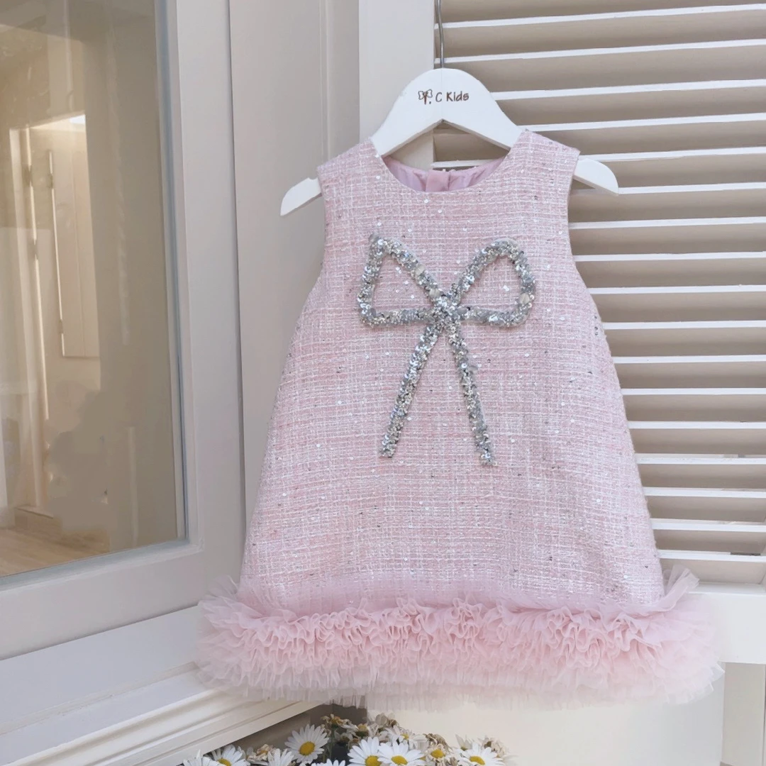 TC.KIDS#62659 品牌童装2025春夏新款女童小香风连衣裙