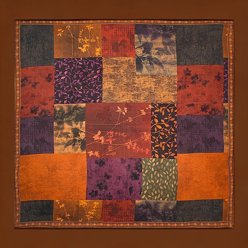 【水中镜花】65*65系列香云纱桑蚕丝丝巾气质高级感百搭围巾时尚