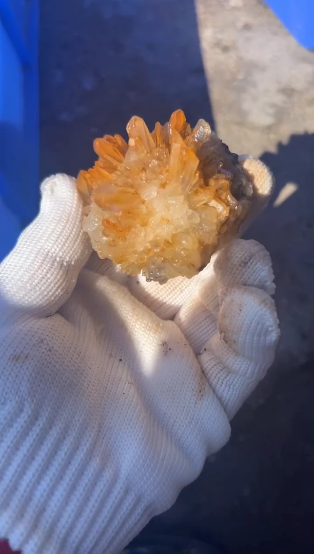 未镶嵌珠宝半成品水晶天然红黄水晶原石摆件#6