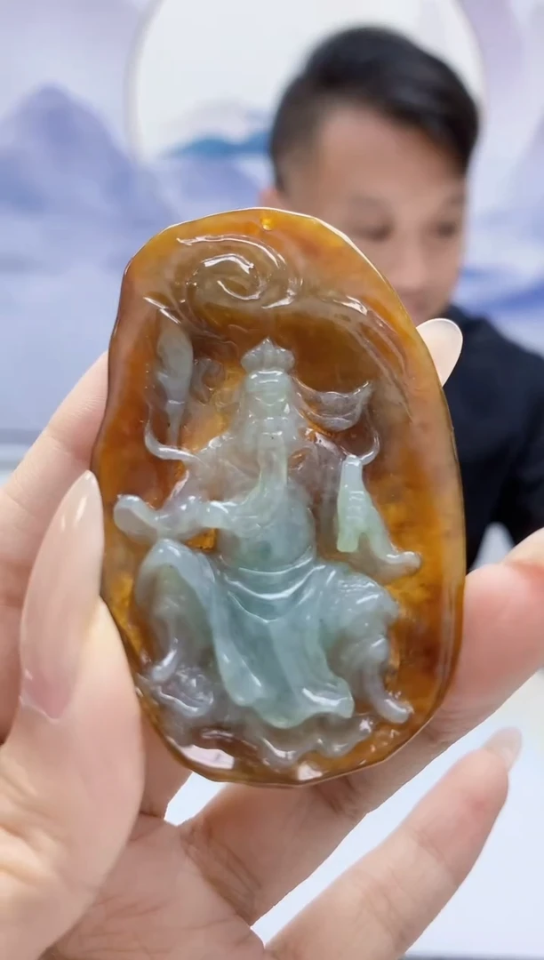 定制翡翠未镶嵌4969xx-毛货挂件88