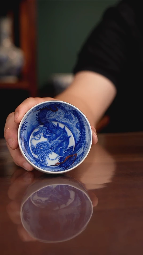 自成堂柴窑青花釉里红