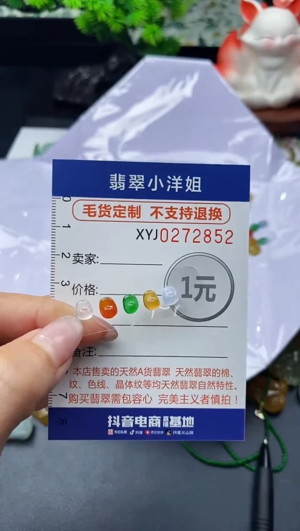 未镶嵌定制翡翠L****活毛货商品 不退换/ 2852