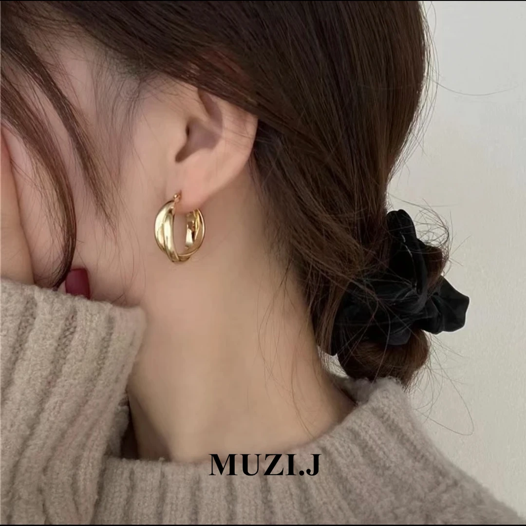 铜合金耳饰 【热巴同款莫比乌斯】金属风气质时尚百搭ins耳环-3049