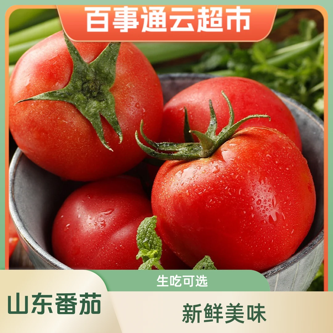 山东番茄2斤左右生吃新鲜果蔬自然西红柿番茄同城配