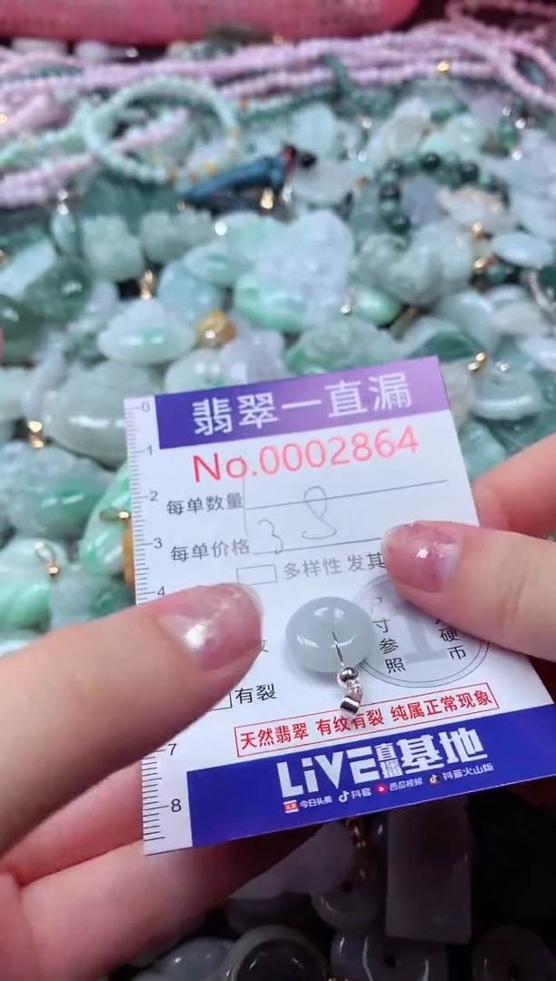 翡翠未镶嵌吊坠(不含链)2864