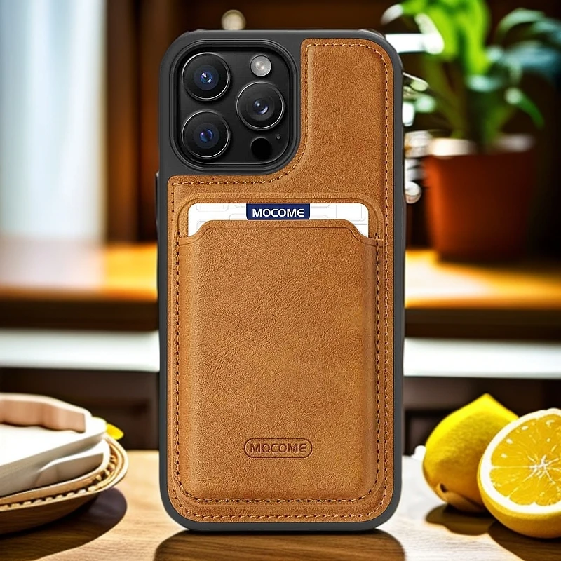 苹果16/15/14/13/12手机壳磁吸卡包分离式适用iphone16e皮套真皮