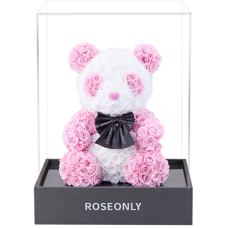 ROSEONLY诺誓高级定制玫瑰熊猫永生玫瑰花情人节礼物