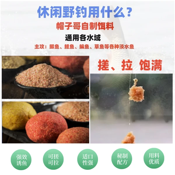 浓腥高动物蛋白鱼饵全水域通用秋冬钓鱼适用专业级钓鱼野钓饵料