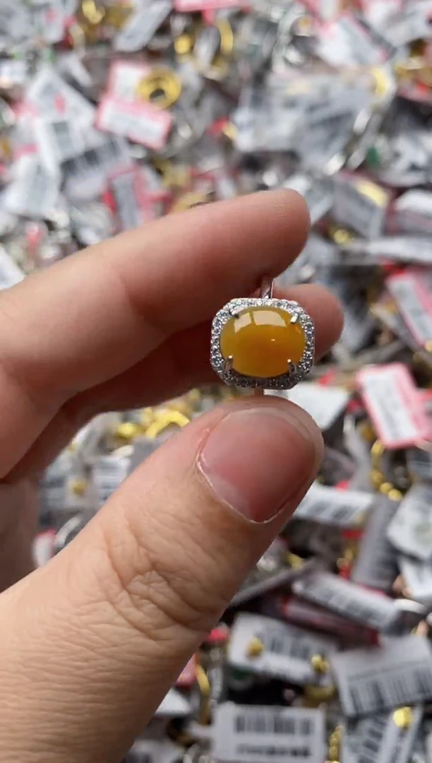 【闪购商品】翡翠戒指银S925镶嵌44444---9