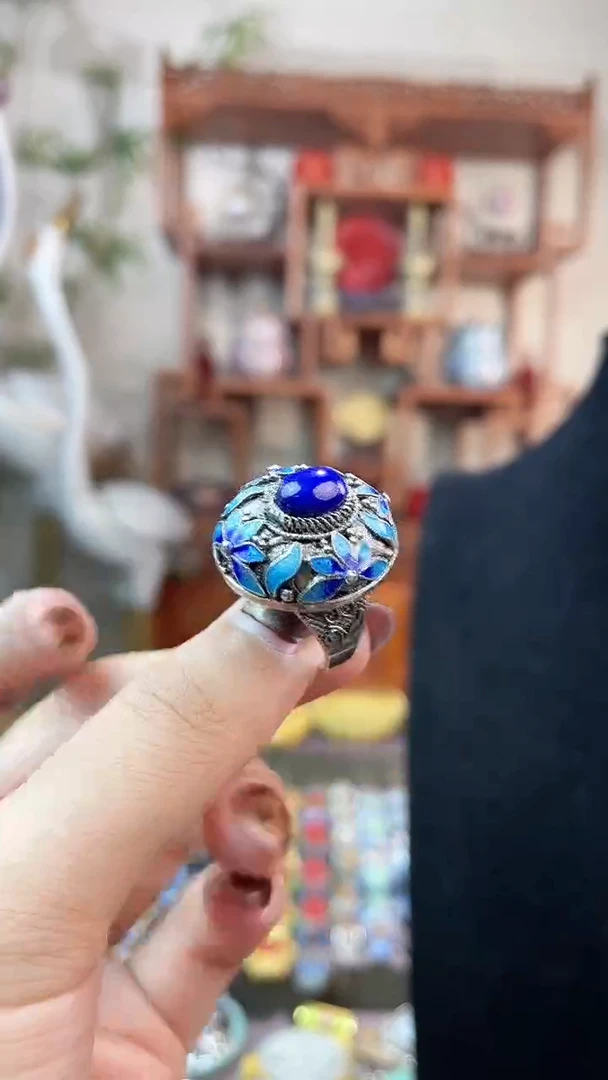 非遗手工花丝镶嵌戒指