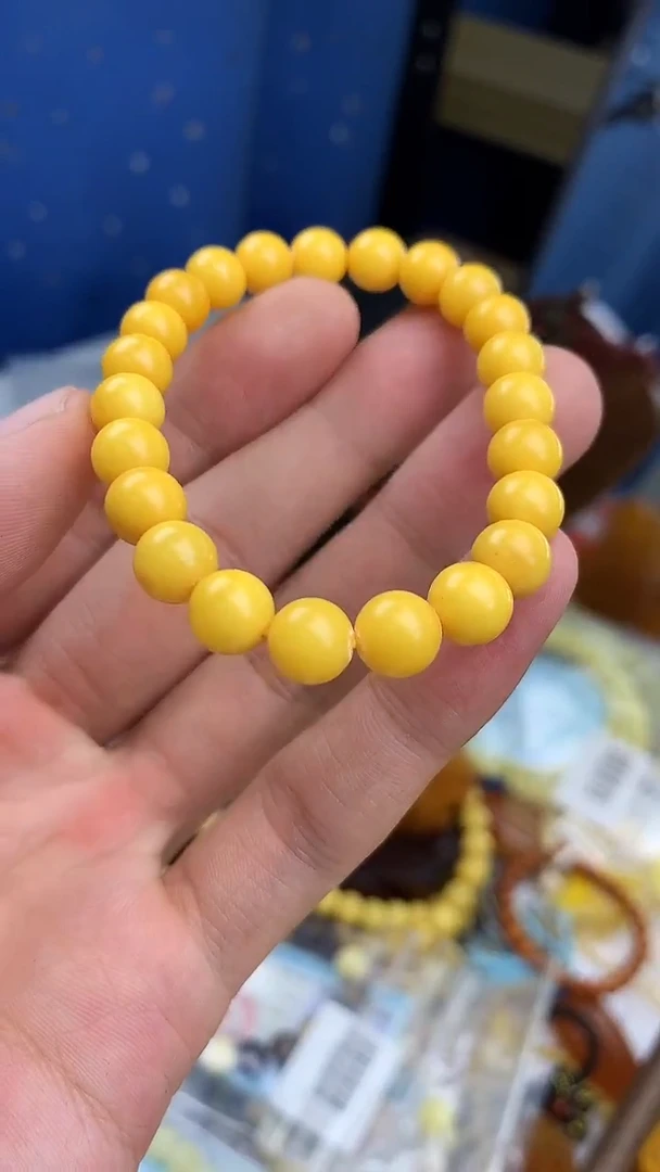 裸石蜜蜡未镶嵌手串卡8