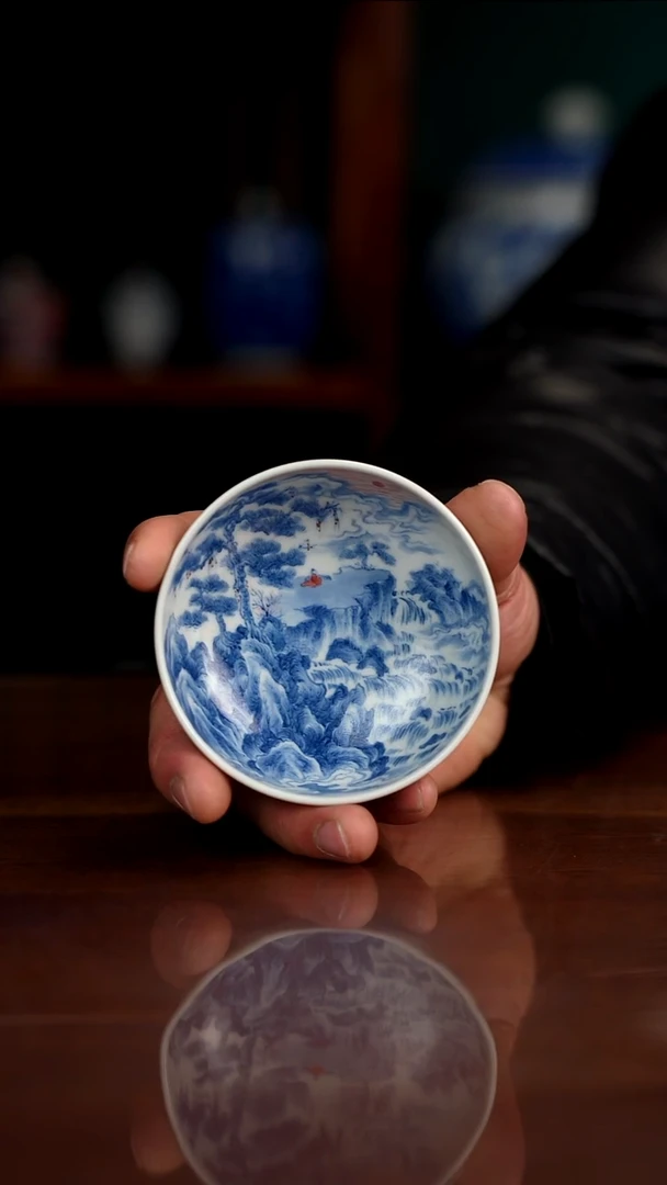 景琳藏青花北派山水